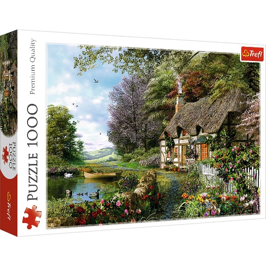 Imagine  PUZZLE TREFL 1000 CASUTA DE PE LAC