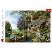 Imagine  PUZZLE TREFL 1000 CASUTA DE PE LAC