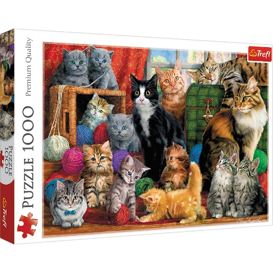 Imagine  PUZZLE TREFL 1000 INTALNIREA PISICUTELOR