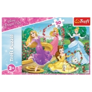 Imagine PUZZLE TREFL 30 PRINTESE DISNEY IN GRADINA PALATULUI