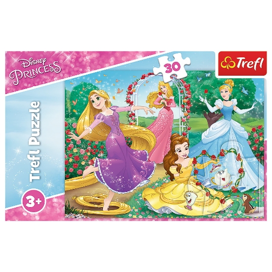 Imagine Puzzle Trefl 30 Prințese Disney în grădina palatului