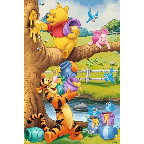 Imagine Puzzle Trefl 60 Winnie the Pooh Toți la treabă