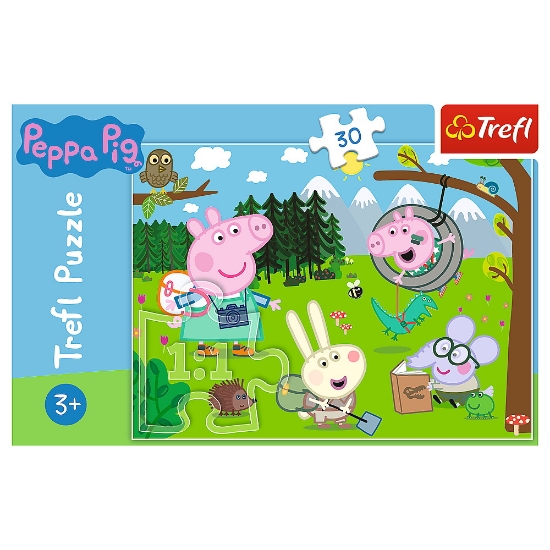Imagine Puzzle Trefl 30 Peppa Pig în drumeție