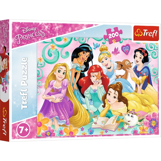 Imagine PUZZLE TREFL 200 PRINTESELE DISNEY INTR-O SEARA DE POVESTE