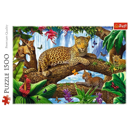 Imagine Puzzle Trefl 1500 Jaguar într-o pauză odihnitoare