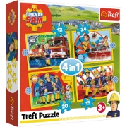 Imagine PUZZLE TREFL 4IN1 AJUTOARELE POMPIERULUI SAM