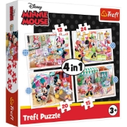 Imagine PUZZLE TREFL 4IN1 MINNIE MOUSE SI PRIETENII EI