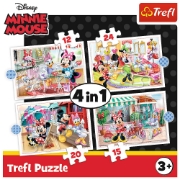 Imagine PUZZLE TREFL 4IN1 MINNIE MOUSE SI PRIETENII EI