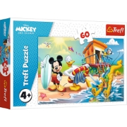Imagine PUZZLE TREFL 60 DISTRACTIE PE PLAJA CU MICKEY MOUSE