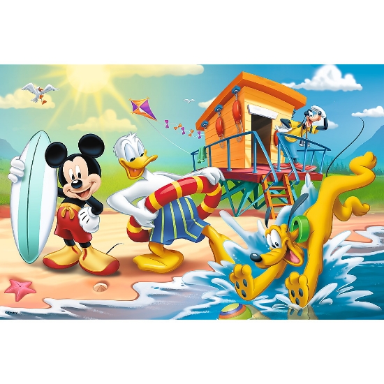 Imagine Puzzle Trefl 60 Distracție pe plajă cu Mickey Mouse