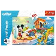 Imagine PUZZLE TREFL 60 DISTRACTIE PE PLAJA CU MICKEY MOUSE