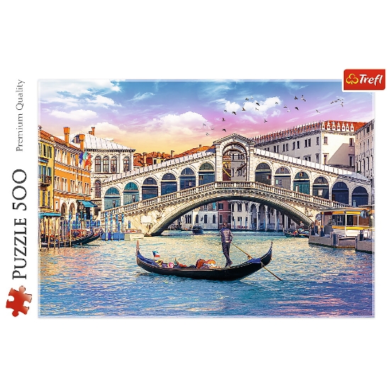 Imagine Puzzle Trefl 500 Gondola în Veneția