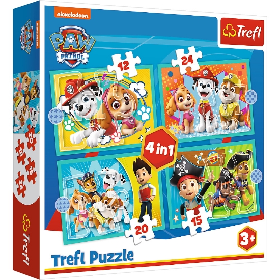 Imagine PUZZLE TREFL 4IN1 PATRULA CATELUSILOR