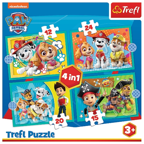 Imagine Puzzle Trefl 4in1 Patrula Căţeluşilor