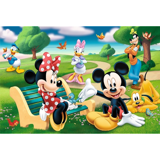 Imagine Puzzle Trefl 24 MAXI Mickey Mouse între prieteni