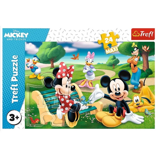 Imagine Puzzle Trefl 24 MAXI Mickey Mouse între prieteni