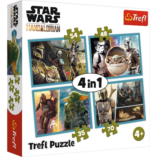 Imagine PUZZLE 4IN1 MANDALORIAN SI LUMEA LUI