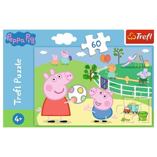 Imagine Puzzle Trefl 60 Peppa Pig Distracție cu Prietenii