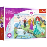 Imagine PUZZLE TREFL 60 DISNEY PRINCESS - INTALNESTE PRINTESA