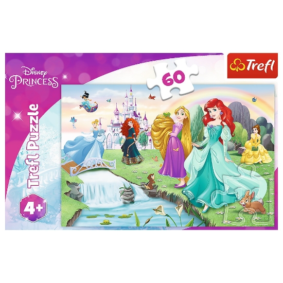 Imagine Puzzle Trefl 60 Disney Princess – Întâlnește prințesa