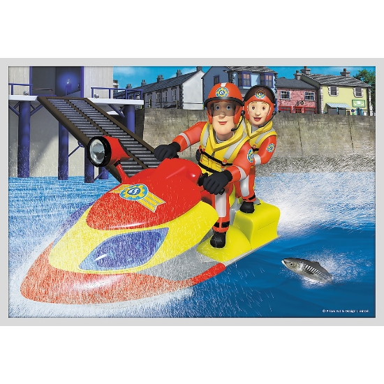 Imagine Puzzle Trefl 10in1 Pompierul Sam – Salvările Pompierului Sam