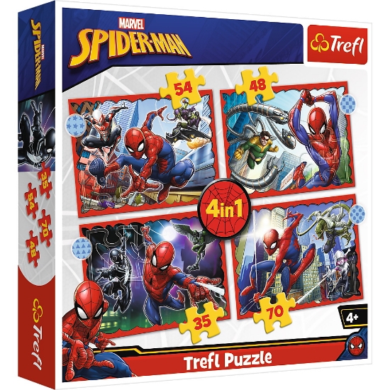 Imagine PUZZLE TREFL 4IN1 SPIDERMAN - EROUL SPIDERMAN