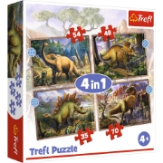 Imagine PUZZLE TREFL 4IN1 DINOZAURII INTERESANTI