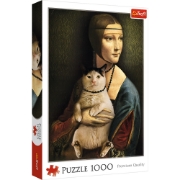 Imagine PUZZLE 1000 DOAMNA CU PISICA