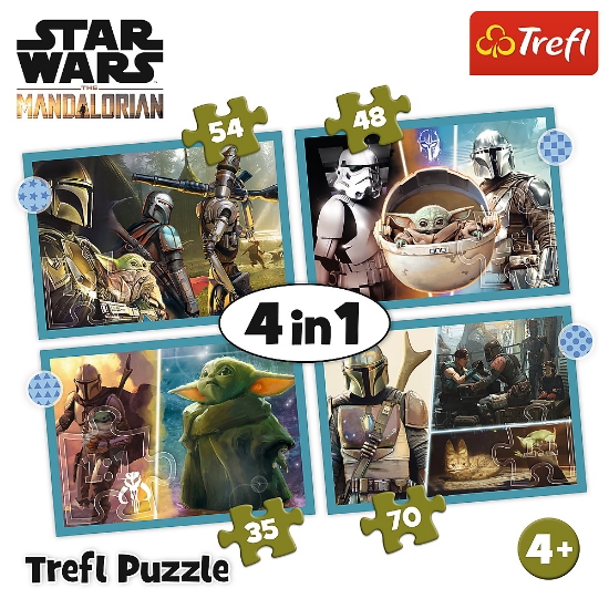 Imagine  Puzzle Trefl 4in1 Star Wars – Mandalorianul