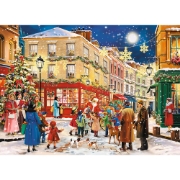 Imagine PUZZLE TREFL DIN LEMN 1000 PIESE STRADA PREGATITA DE CRACIUN