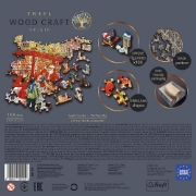 Imagine PUZZLE TREFL DIN LEMN 1000 PIESE STRADA PREGATITA DE CRACIUN