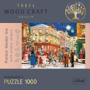 Imagine PUZZLE TREFL DIN LEMN 1000 PIESE STRADA PREGATITA DE CRACIUN
