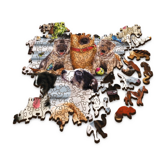 Imagine Puzzle Trefl din lemn 1000 piese echipa de căței