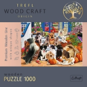 Imagine PUZZLE TREFL DIN LEMN 1000 PIESE ECHIPA DE CATEI