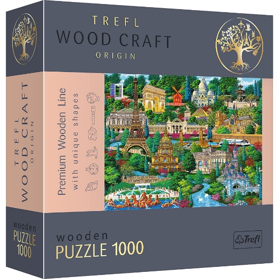 Imagine PUZZLE TREFL DIN LEMN 1000 PIESE OBIECTIVE TURISTICE FAIMOASE DIN FRANTA