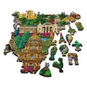 Imagine PUZZLE TREFL DIN LEMN 1000 PIESE OBIECTIVE TURISTICE FAIMOASE DIN FRANTA