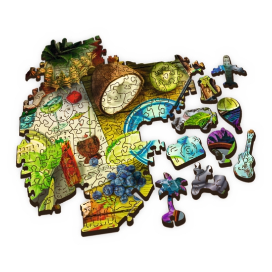 Imagine Puzzle Trefl din lemn 500+1 piese cocktailurile colorate