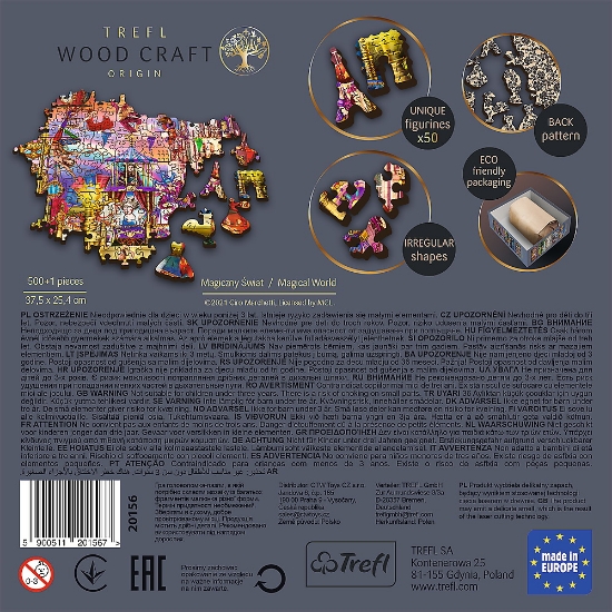 Imagine Puzzle Trefl din lemn 500+1 piese lumea magică