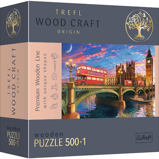 Imagine PUZZLE TREFL DIN LEMN 500+1 OBICTIVELE TURISTICE DIN LONDRA