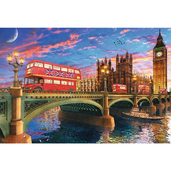 Imagine Puzzle Trefl din lemn 500+1 obiectivele turistice din Londra