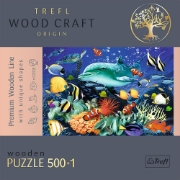 Imagine Puzzle Trefl din lemn 500+1 piese viața marină