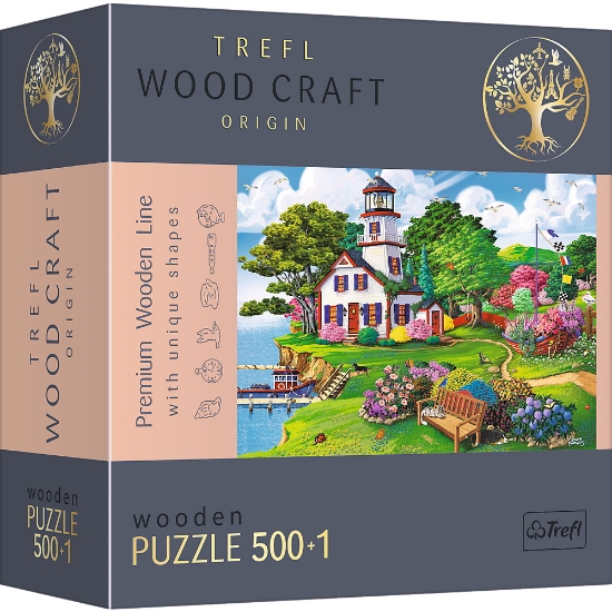 Imagine PUZZLE TREFL DIN LEMN 500+1 PIESE PORTUL IN TIMPUL VERII
