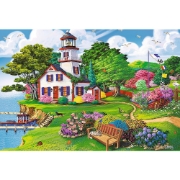 Imagine PUZZLE TREFL DIN LEMN 500+1 PIESE PORTUL IN TIMPUL VERII