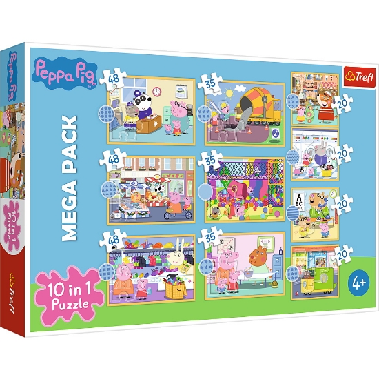 Imagine PUZZLE TREFL 10IN1 INTALNESTE-O PE PEPPA PIG