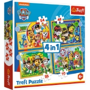Imagine PUZZLE TREFL 4IN1 PATRULA CATELUSILOR - SARBATORILE