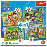 Imagine PUZZLE TREFL 4IN1 PATRULA CATELUSILOR - SARBATORILE