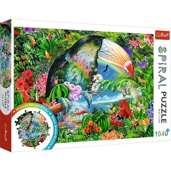 Imagine Puzzle Trefl Spiral 1040 piese Animale tropicale