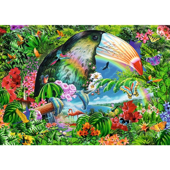 Imagine Puzzle Trefl Spiral 1040 piese Animale tropicale