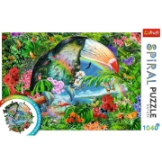 Imagine PUZZLE TREFL SPIRAL 1040 PIESE ANIMALE TROPICALE