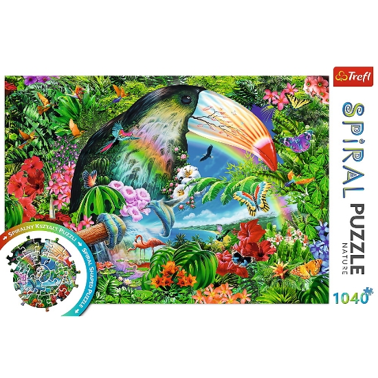 Imagine Puzzle Trefl Spiral 1040 piese Animale tropicale